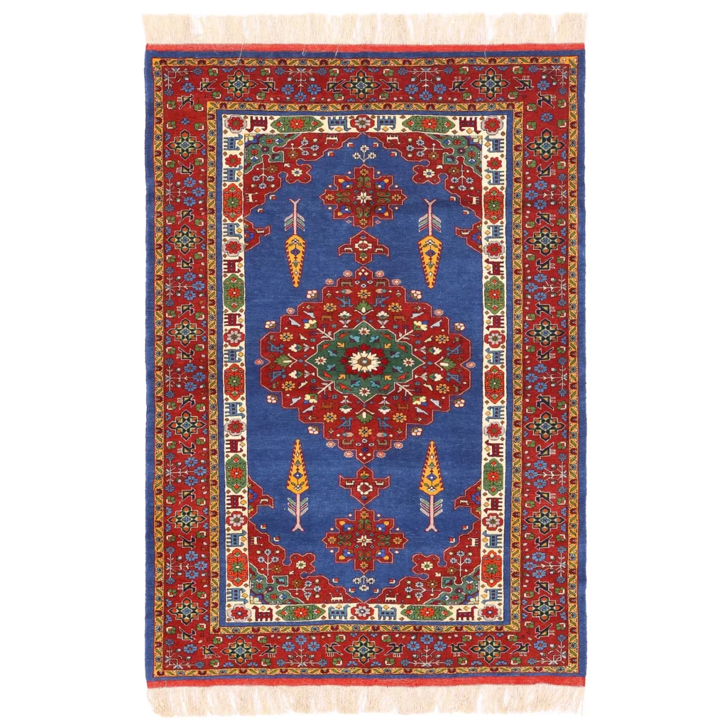 قالیچه خراسان چله ابریشم کد 3311