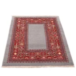 قشقایی کف ساده طوسی رنگ گیاهی پشم دستریس کد ۳۵۱۱