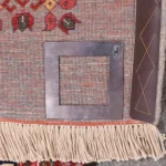 قشقایی کف ساده طوسی رنگ گیاهی پشم دستریس کد ۳۵۱۱
